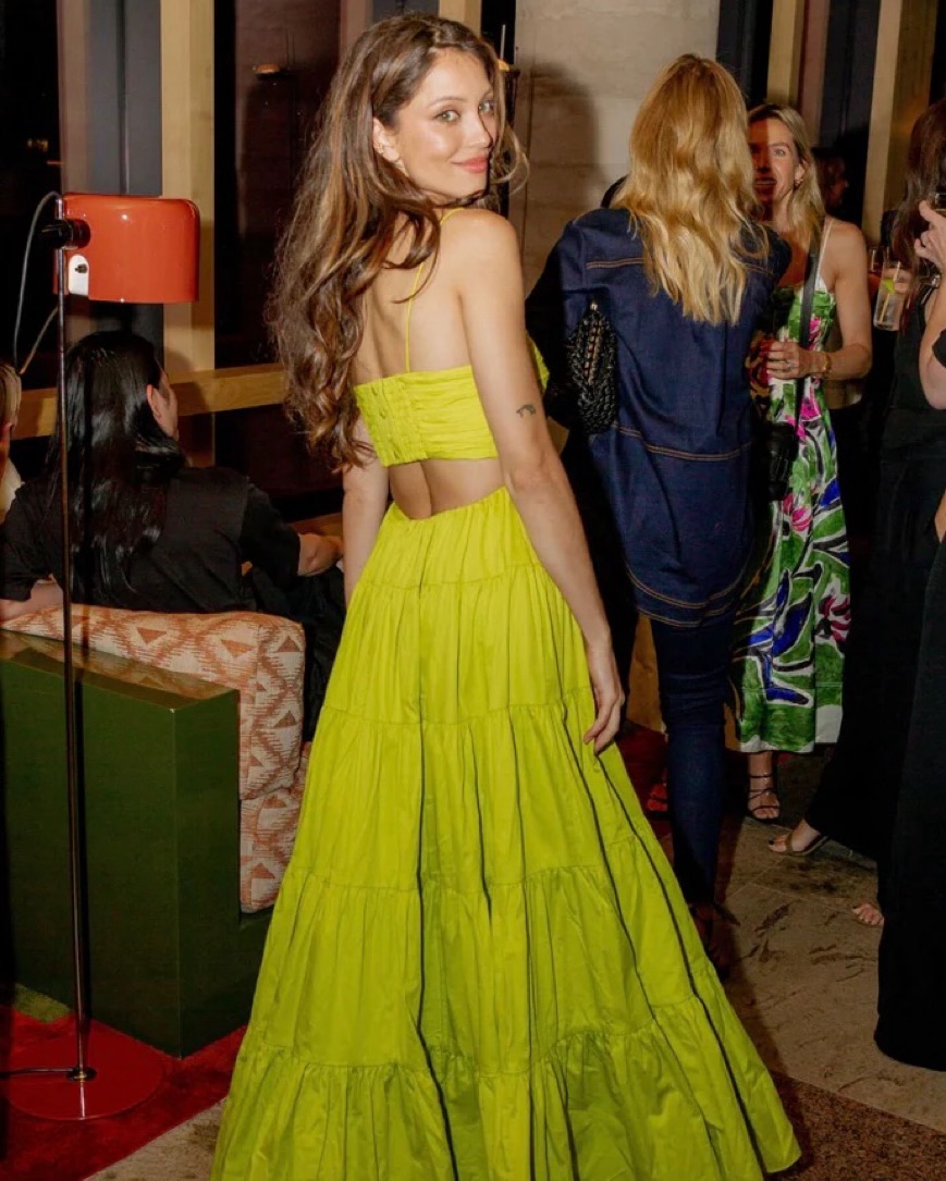aje green maxi dress Spatial Maxi Dress-BONSAI GREEN / 4 main image 0