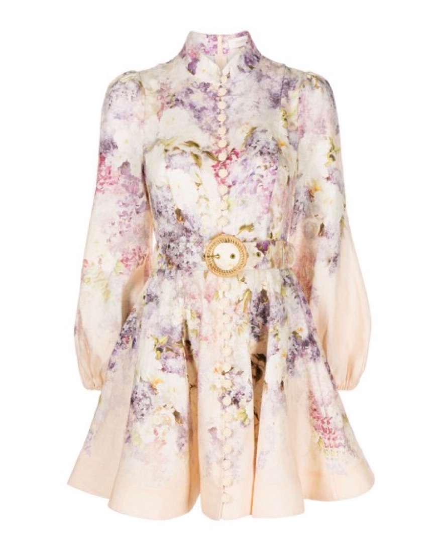 ◆Zimmermann ハリデー フローラル リネン ミニドレス ◇Zimmermann ハリデー フローラル リネン ミニドレス