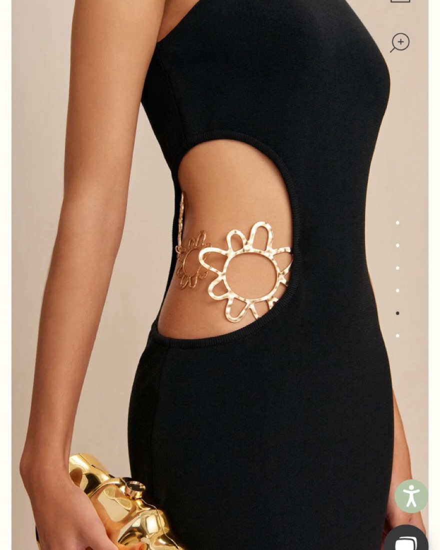 black dress with gold snake on back Lisandra Dress - Black, AU/UK 10 main image 1