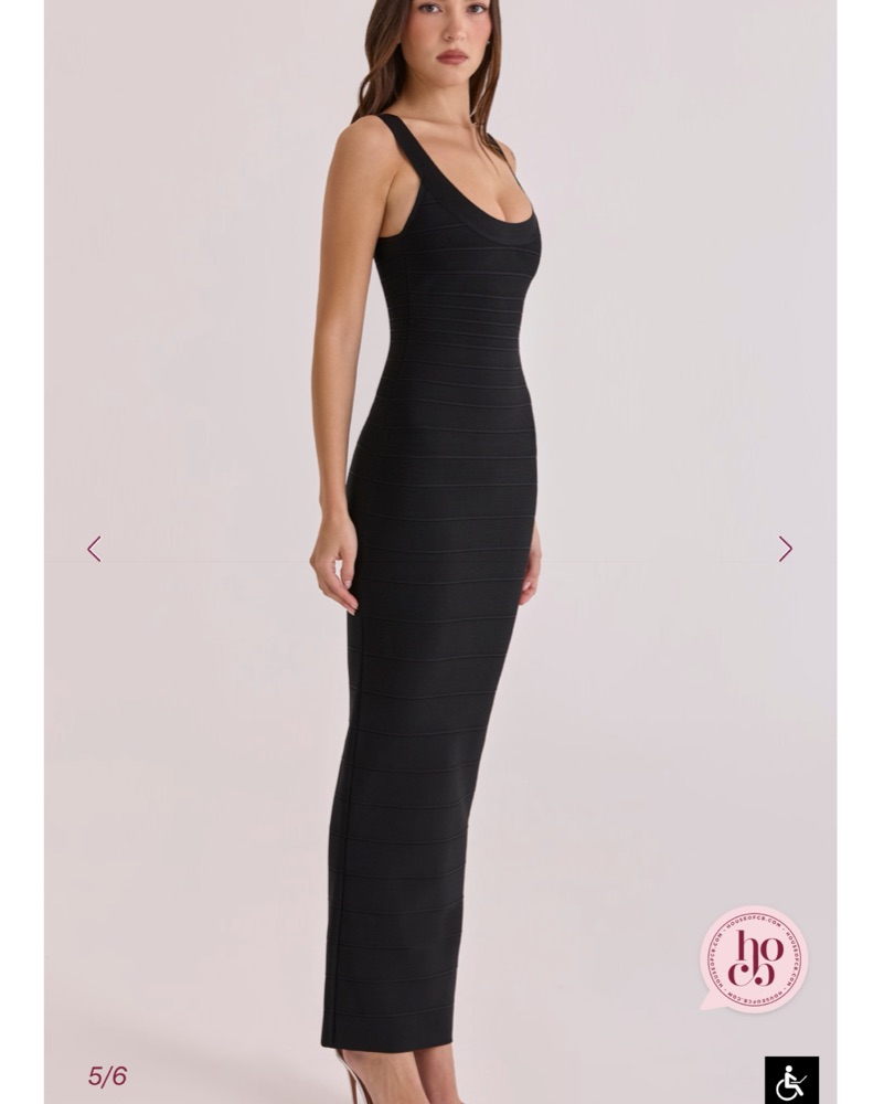 house of cb black bandage dress Clothing : Bandage Dresses : 'Aina' Black Cut Out Bandage Midi Dress