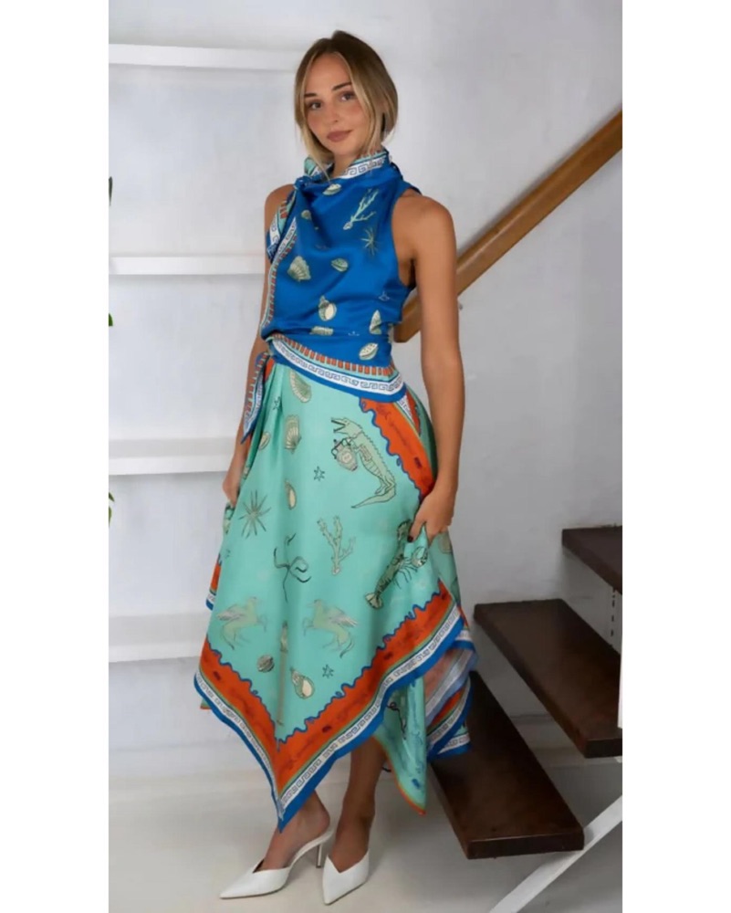 Alemais Surrealist Summer Scarf Dress by Alemais - Pickle