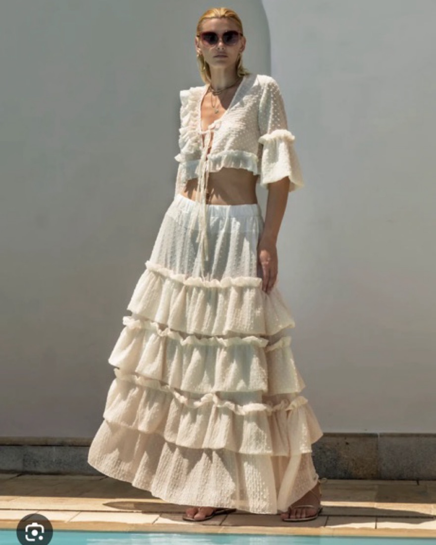 Cream Maxi Skirt | Pickle
