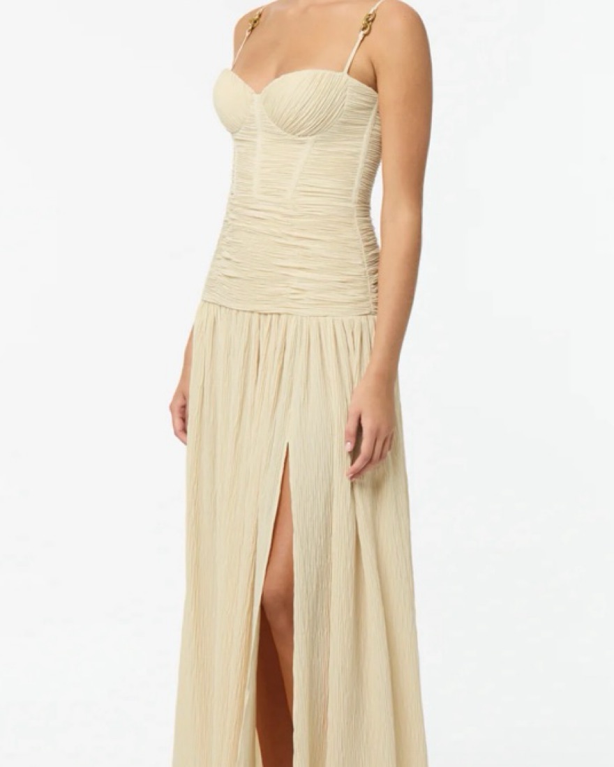 manning cartell double time pleat maxi dress Double Time Pleat Dress
