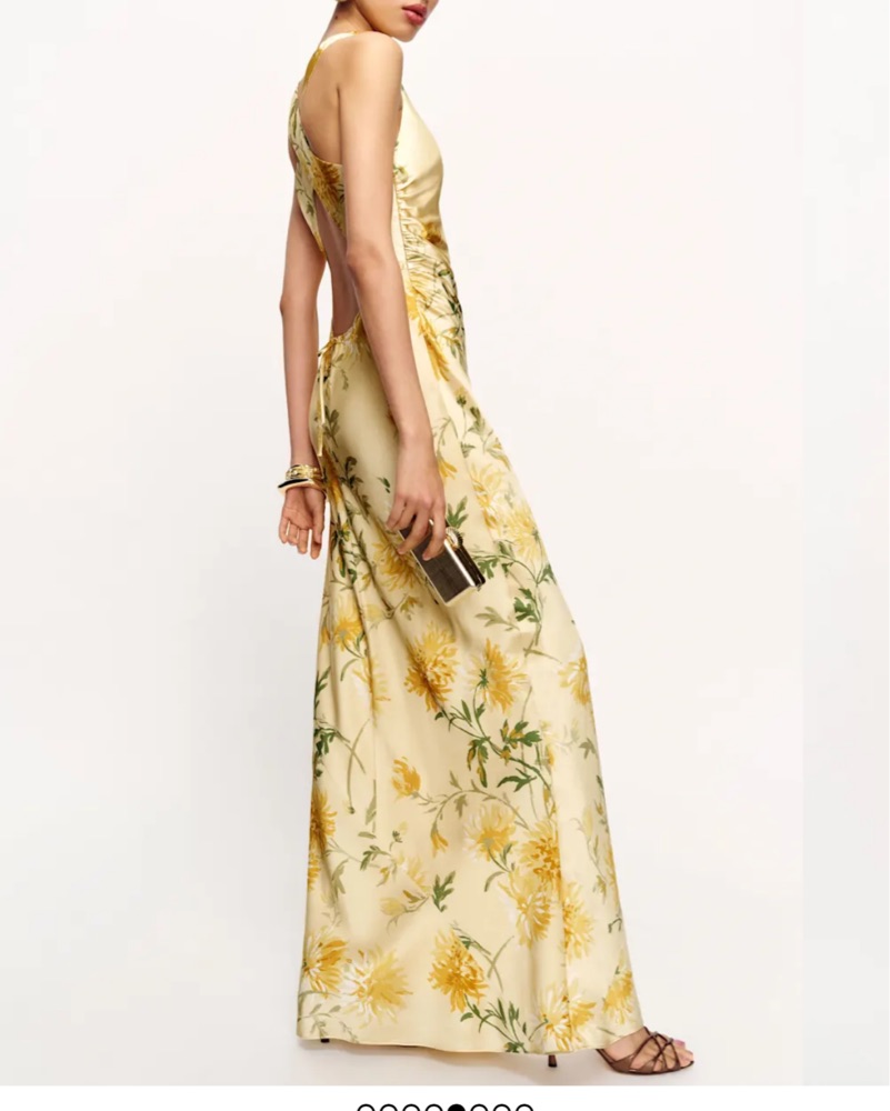 midi shirt dresses for women Maison Tara Satin Maxi Dress