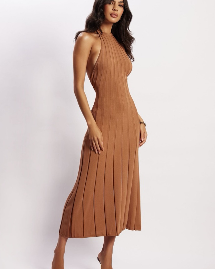 adrienne halter neck midi dress ADRIENNE Halter Neck Midi Dress by Meshki