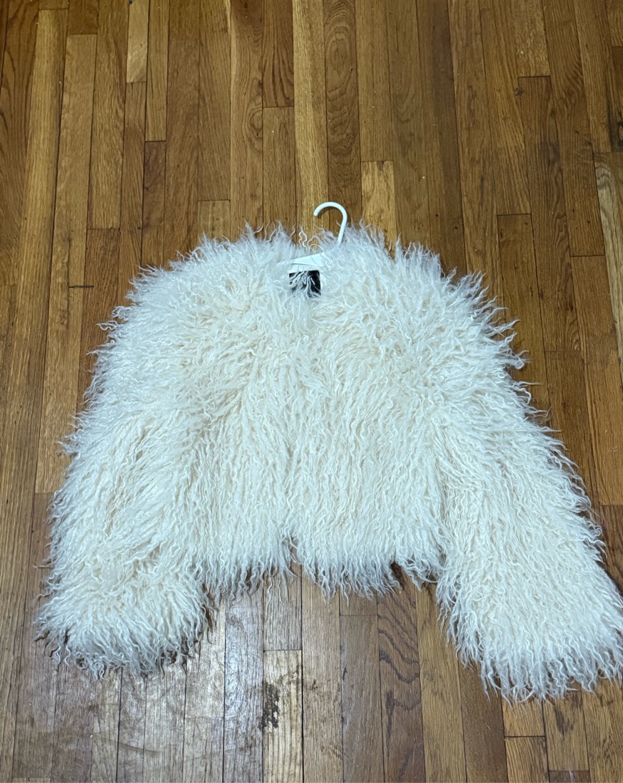 Zara Faux Fur Jacket ( White) | Pickle