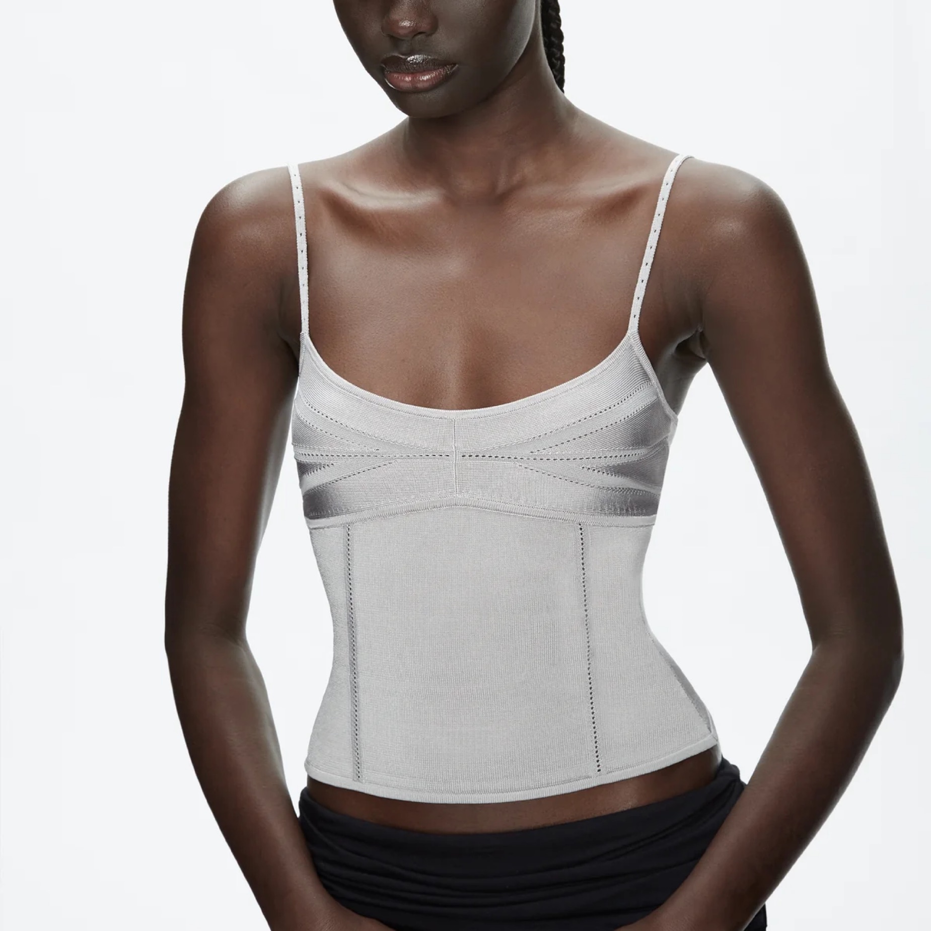 tankair WATERFALL TUBE TOP グレー Waterfall Tube Top in Blue Mist - Tank Air