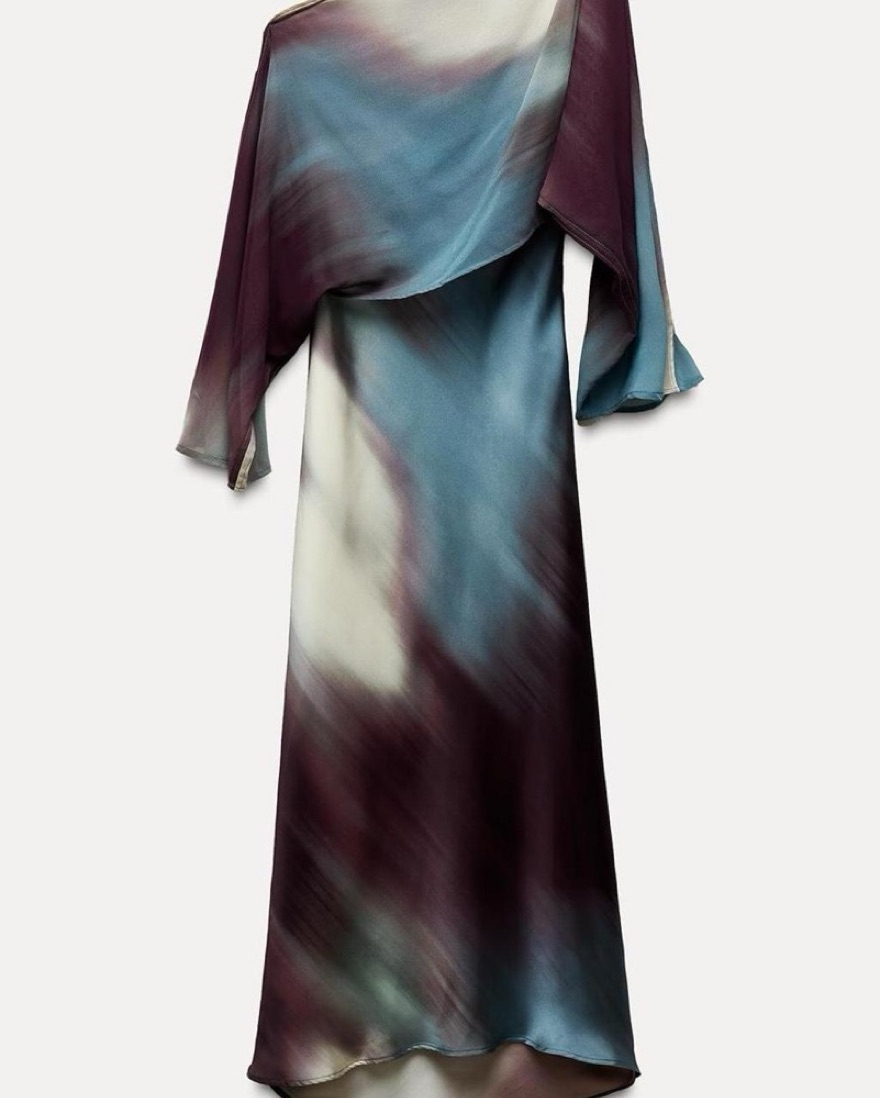 ☆人気☆【TheOpen Product】☆OMBRE ONE-SHOULDER DRES.S☆ So Chic One Shoulder Ombre Fringe Top - Pink Multi | Boston