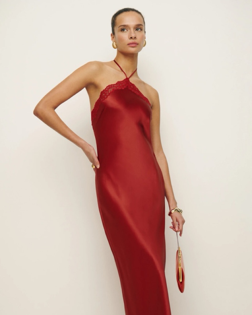 Reformation Silk Red Dress by Reformation - Pickle