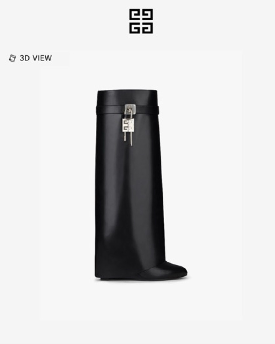 ブーツその他 GIVENCHY LEATHER SHARK LOCK BOOT Givenchy Shark Lock Boots Wide Fit In Leather | Saks Fifth