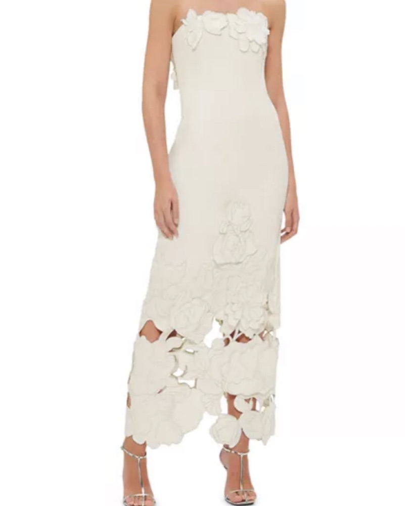 Leo Lin Rayna Crepe Strapless Dress by Leo Lin - Pickle