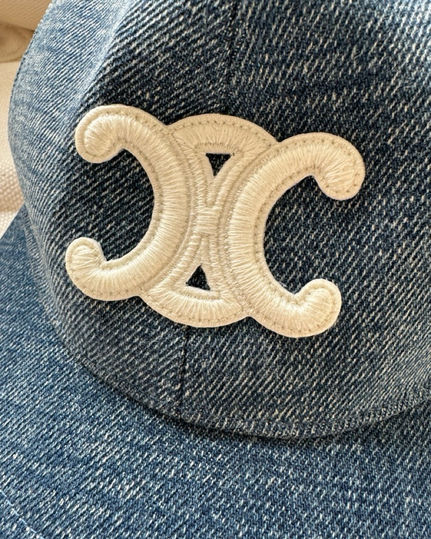 【★希少★】CELINE CAP INDIGO ☆希少☆】CELINE CAP INDIGO triomphe baseball cap IN