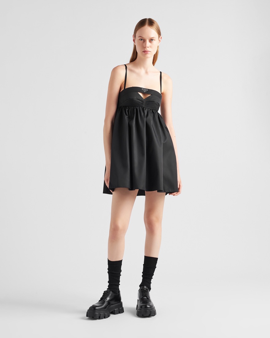 ワンピース Prada short plush dress Prada Re Nylon Babydoll Mini Dress | Pickle