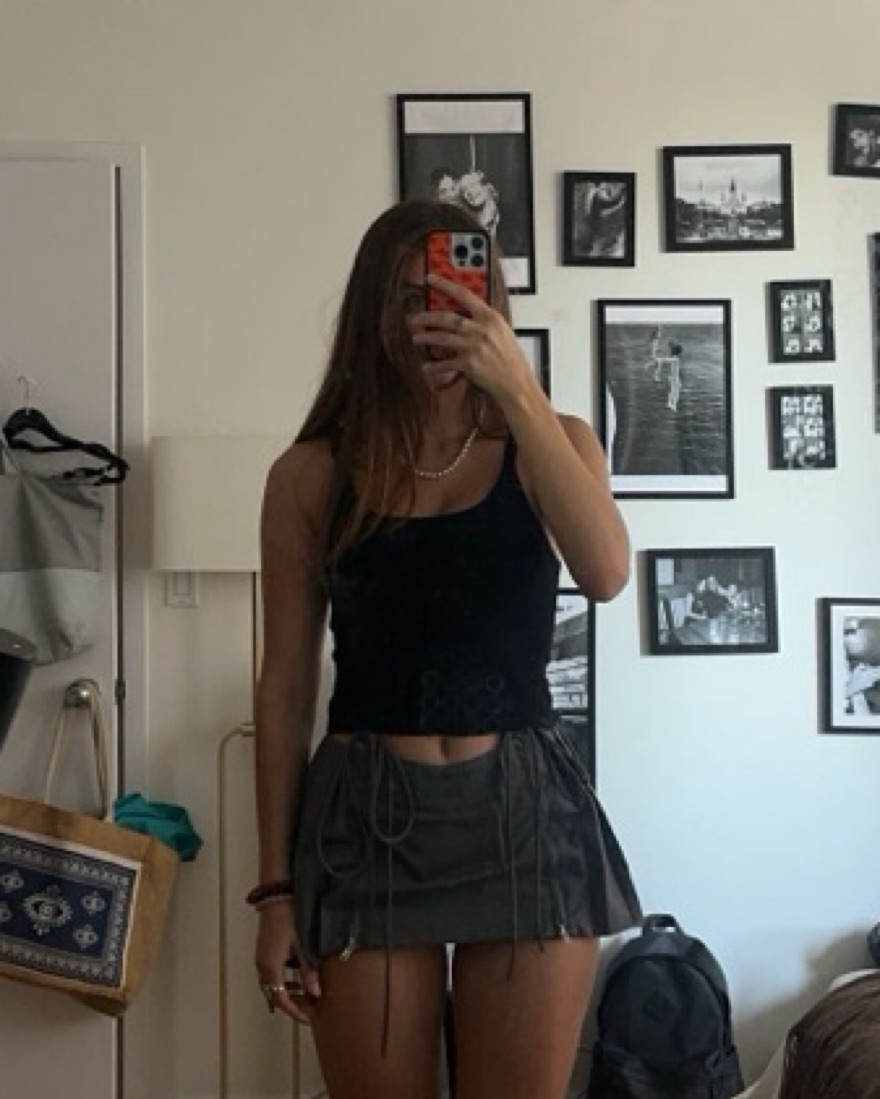 Nodress Grey Low Waist Mini Skirt | Pickle