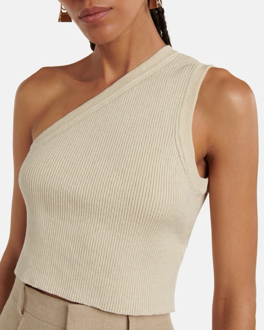 JACQUEMUS La Maille Ascu Cropped Top by Jacquemus - Pickle