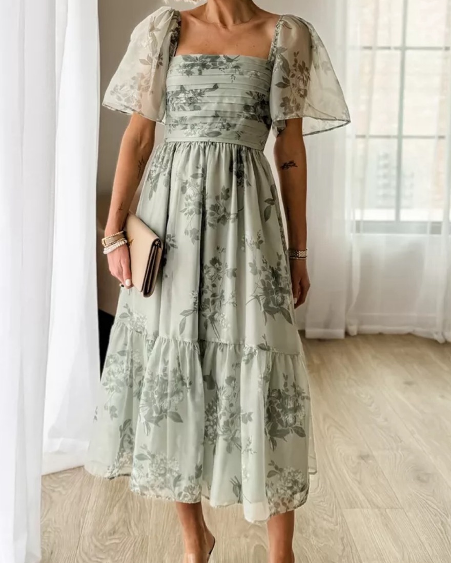 Emerson Angel Green Abercrombie Dress by Abercrombie and Fitch - Pickle