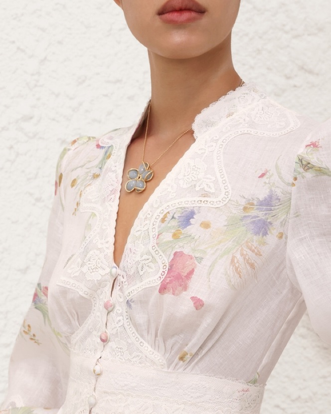 sachin and babi light blue dress EMBROIDERED PRINTED MARKET MAXI DRESS