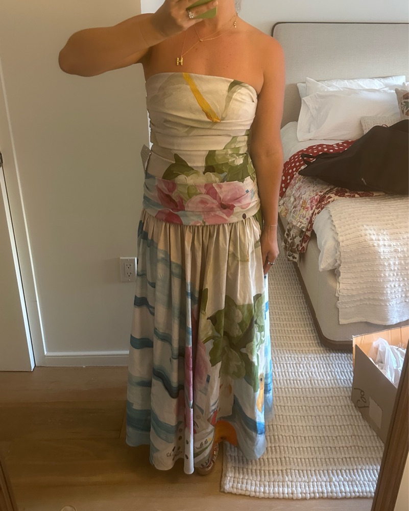 acler leasgill watercolor maxi dress LEASGILL MIDI DRESS