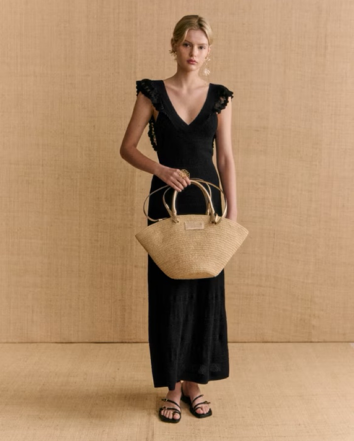 Szane Aphrodite Black Knit Maxi Dress by Sezane - Pickle