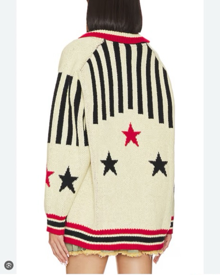Jaded London Star Sweater by Jaded London - Pickle