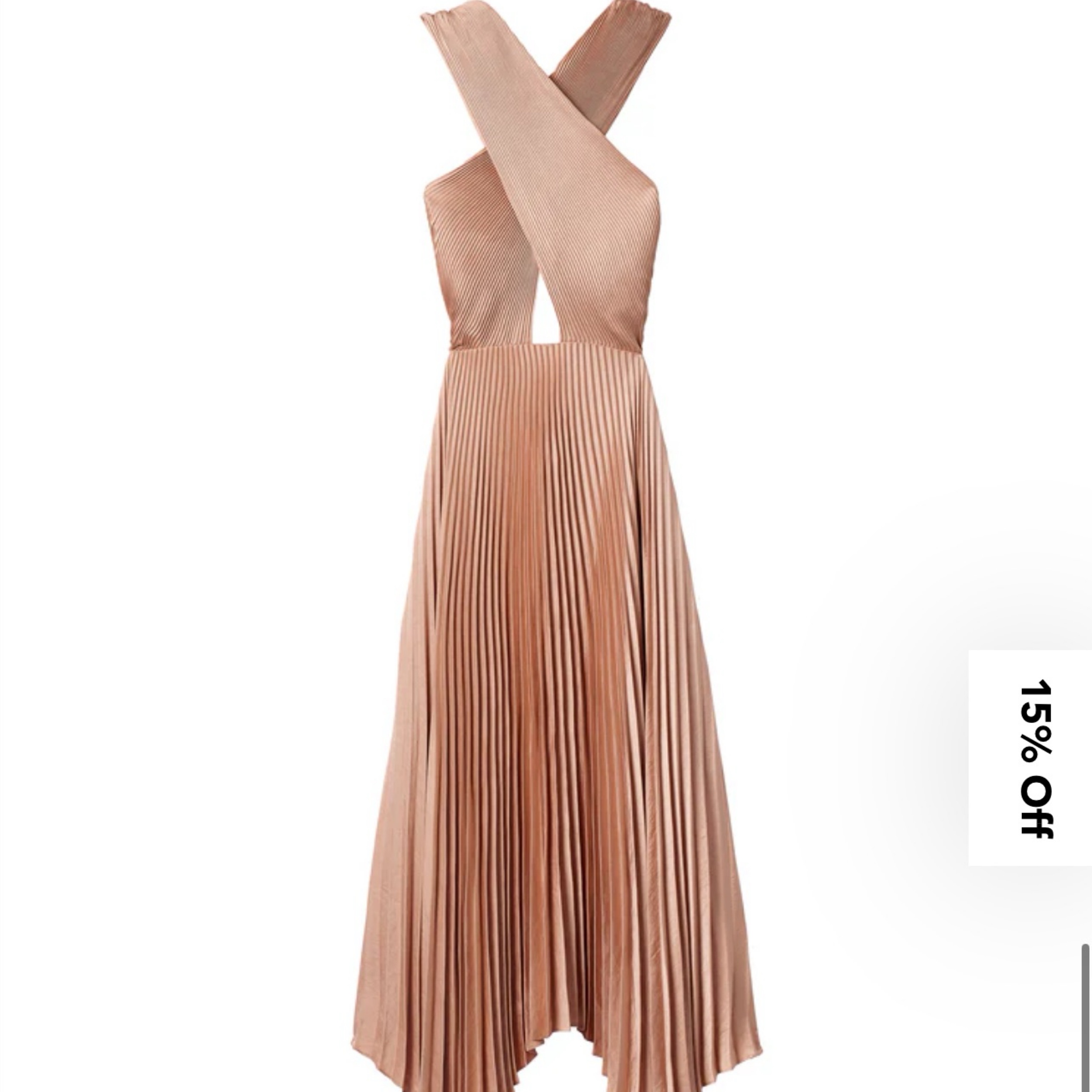 alc athena satin pleated dress A.L.C. Women's Athena Pleated Gown - Chicory