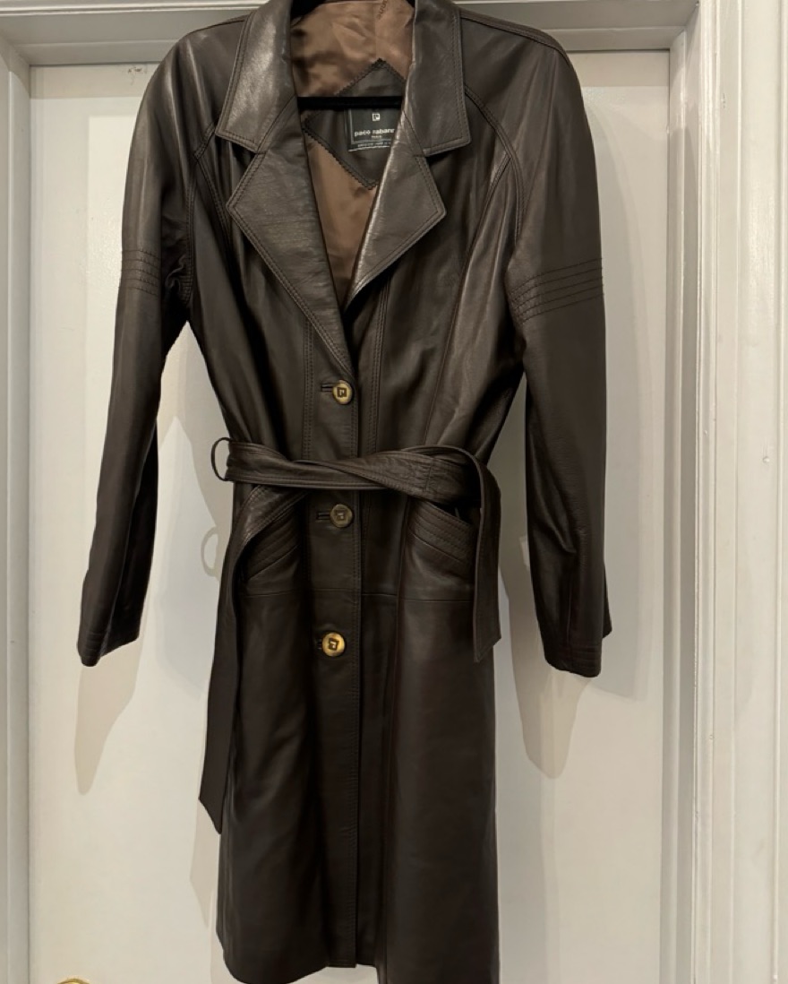 Paco Rabanne Leather Trench by Paco Rabanne - Pickle
