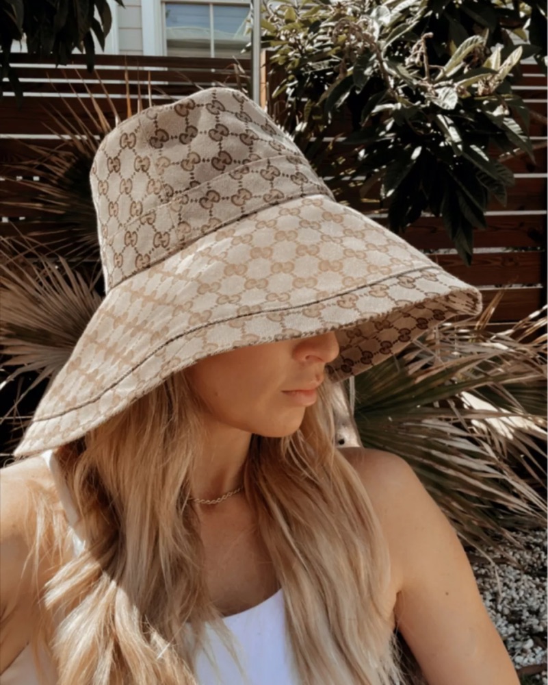 Gucci Hat GG Canvas Wide-Brim by Gucci - Pickle