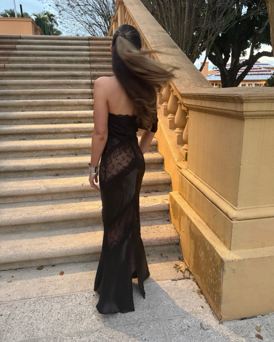 Lovers + Friends Cailey Black Lace Gown by Lovers + Friends - Pickle