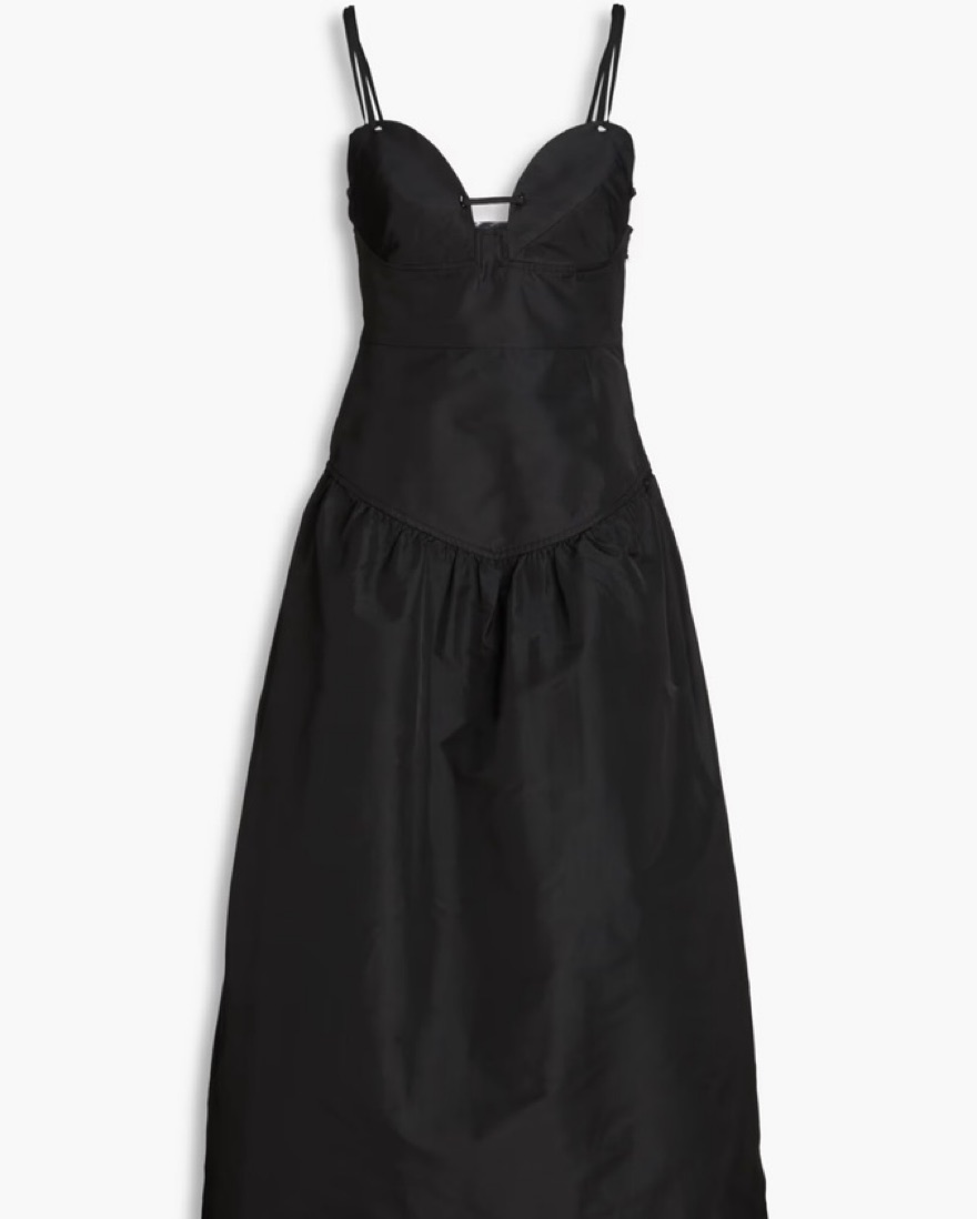 【関税&送料込】Ganni Taffeta Dress Taffeta Dress in Black – SVRN