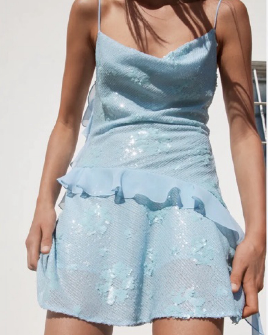 Zara Blue Sequin Dress by Zara - Pickle