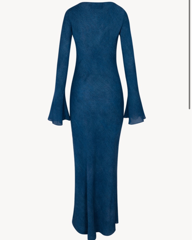 long sleeve navy blue wrap dress Boden Women's Long Sleeve Mix Media Dress in Blue