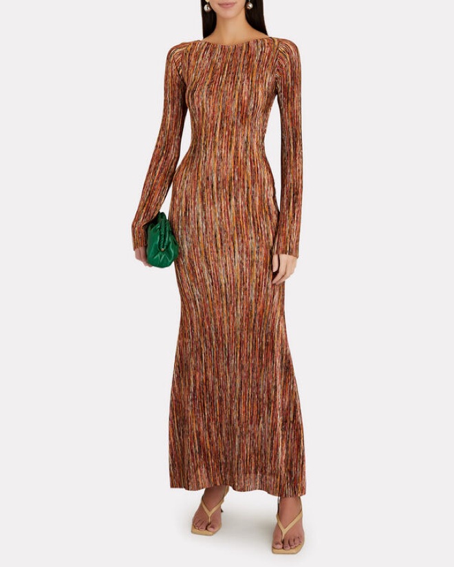 RONNY KOBO Lanora Marled Knit Maxi Dress by Ronny Kobo - Pickle