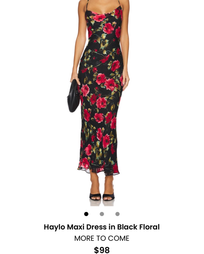 Haylo Maxi Dress In Black Floral by More to Come - Pickle