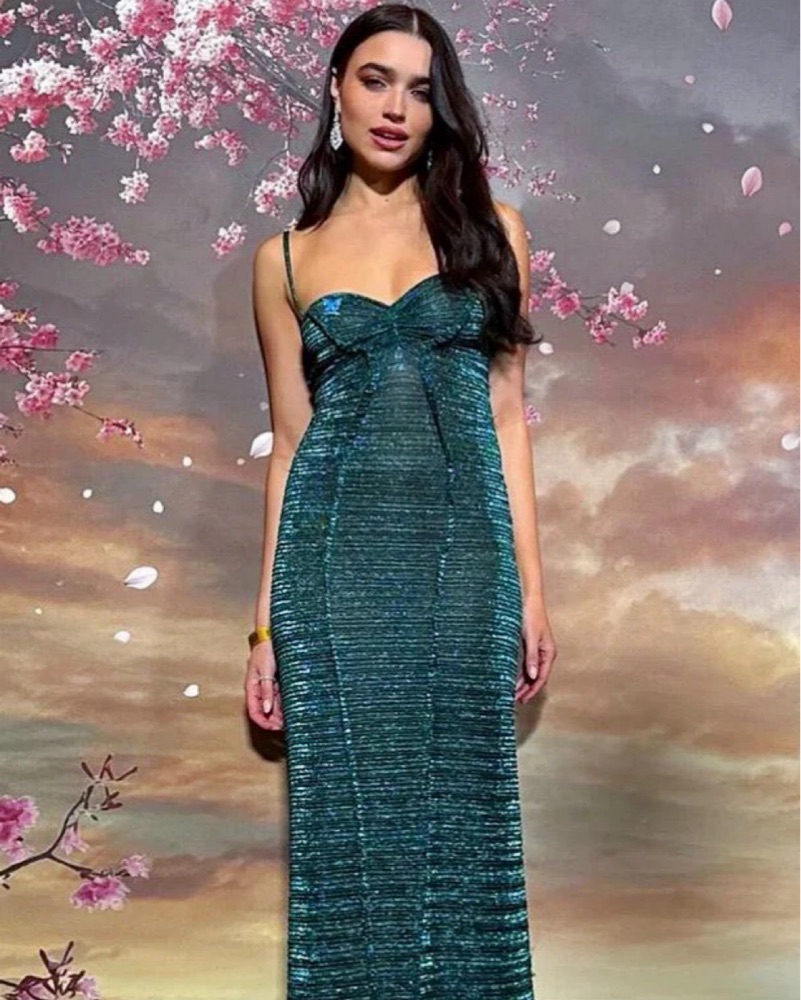 Georgia Hardinge Element Dress In Green by Georgia Hardinge - Pickle