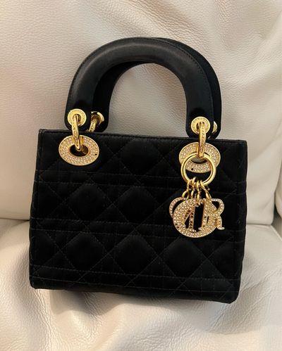 Black Mini Lady Dior with Gold Hardware by Christian Dior | Pickle