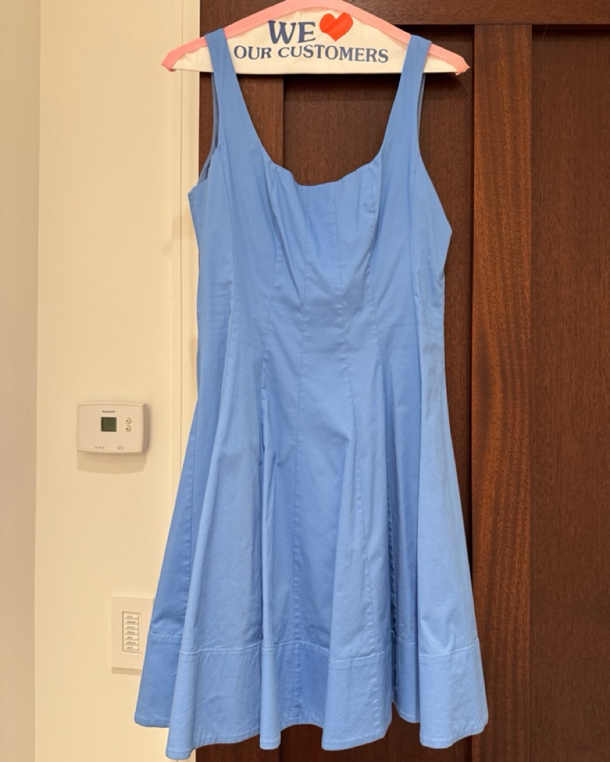 Staud Wells Mini Dress in Blue | Pickle
