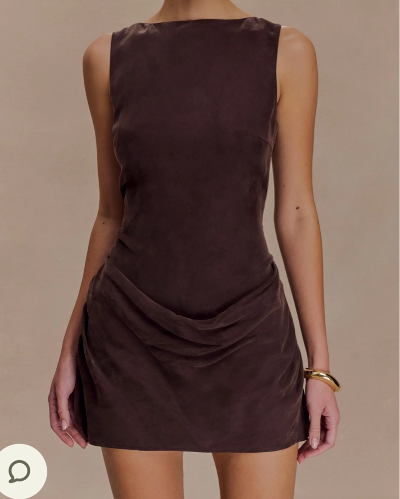 Meshki Bexley Draped Mini Dress by Meshki - Pickle