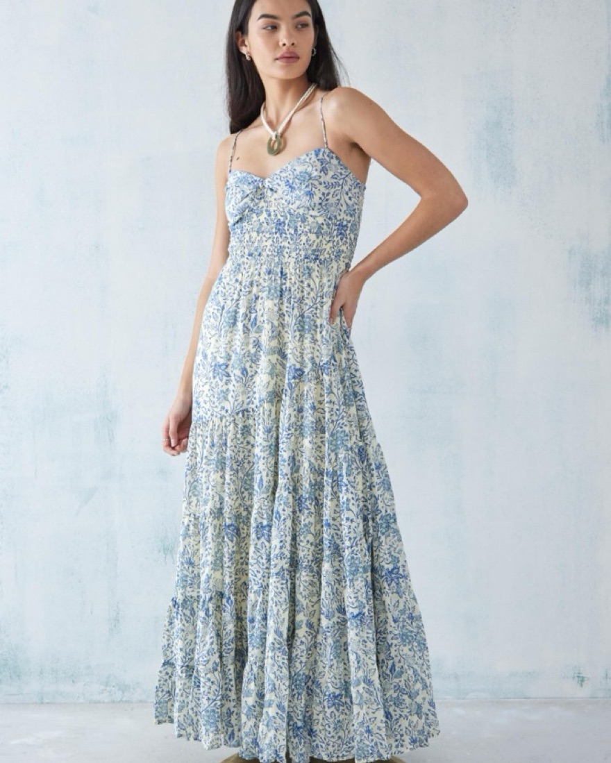 free people beaded maxi dress Celestial