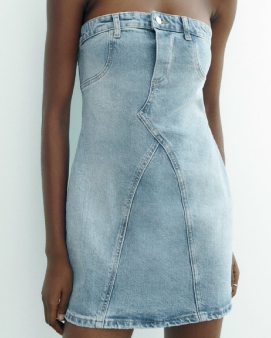 mini day dress One Day Strapless Satin Mini Dress