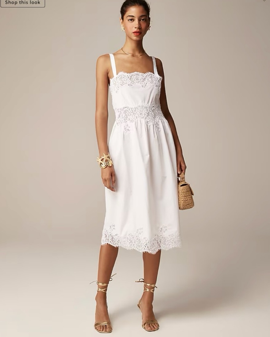 J Crew Philomena Dress White by J Crew - Pickle