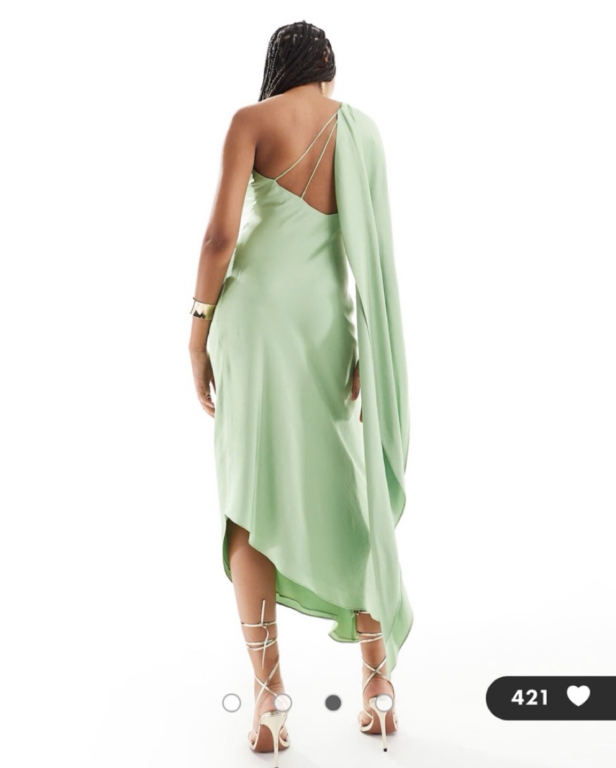 Green One Shoulder Dress From Mango by Mango - Pickle