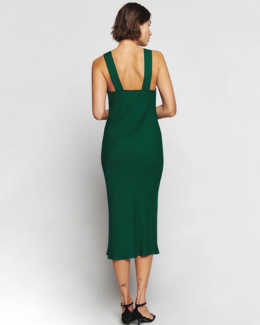 Emerald Green Reformation Midi Dress by Reformation - Pickle