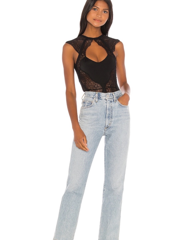 MINA BODYSUIT IN BLACK by Thistle And Spire - Pickle