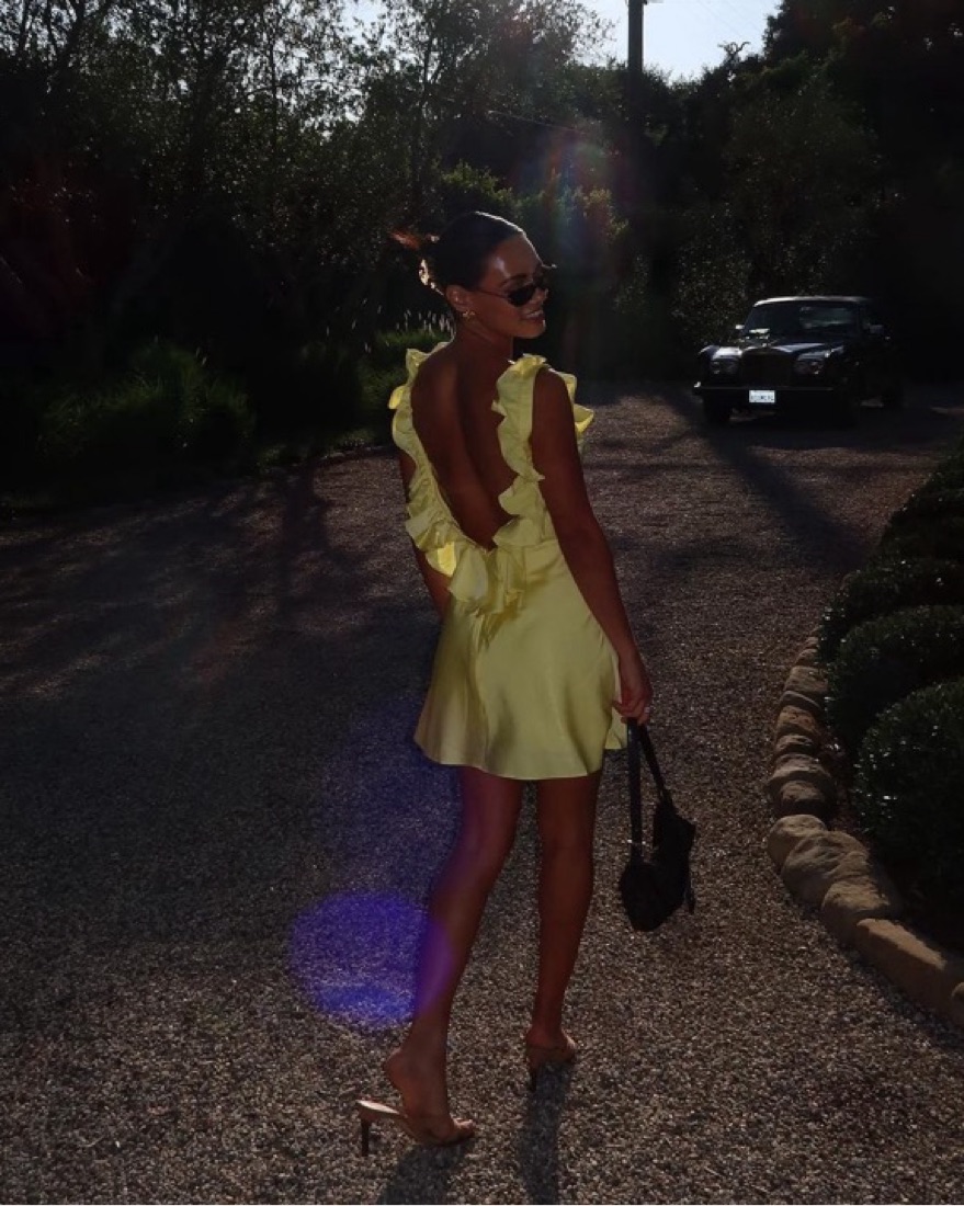House of CB Yellow Ruffle Dress | Pickle