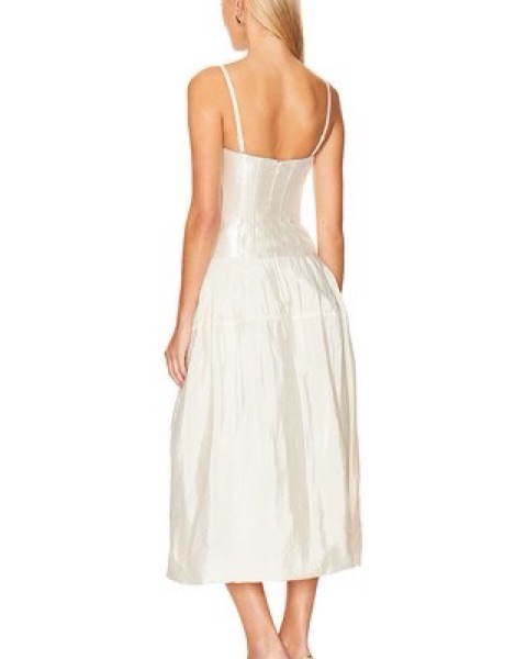 Simkhai Noretta Midi Dress in Cream by Jonathan Simkhai - Pickle