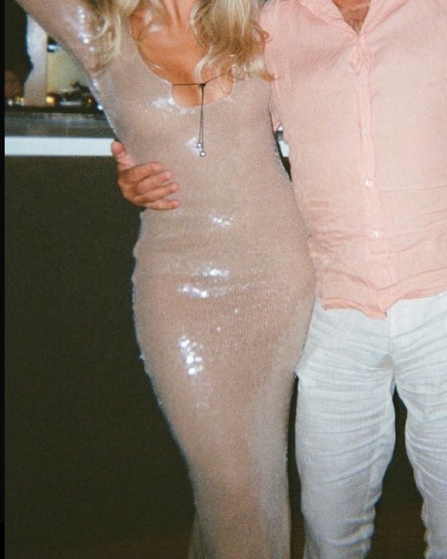S - Hailey Bieber Sequin dress by 16 Arlington - Pickle