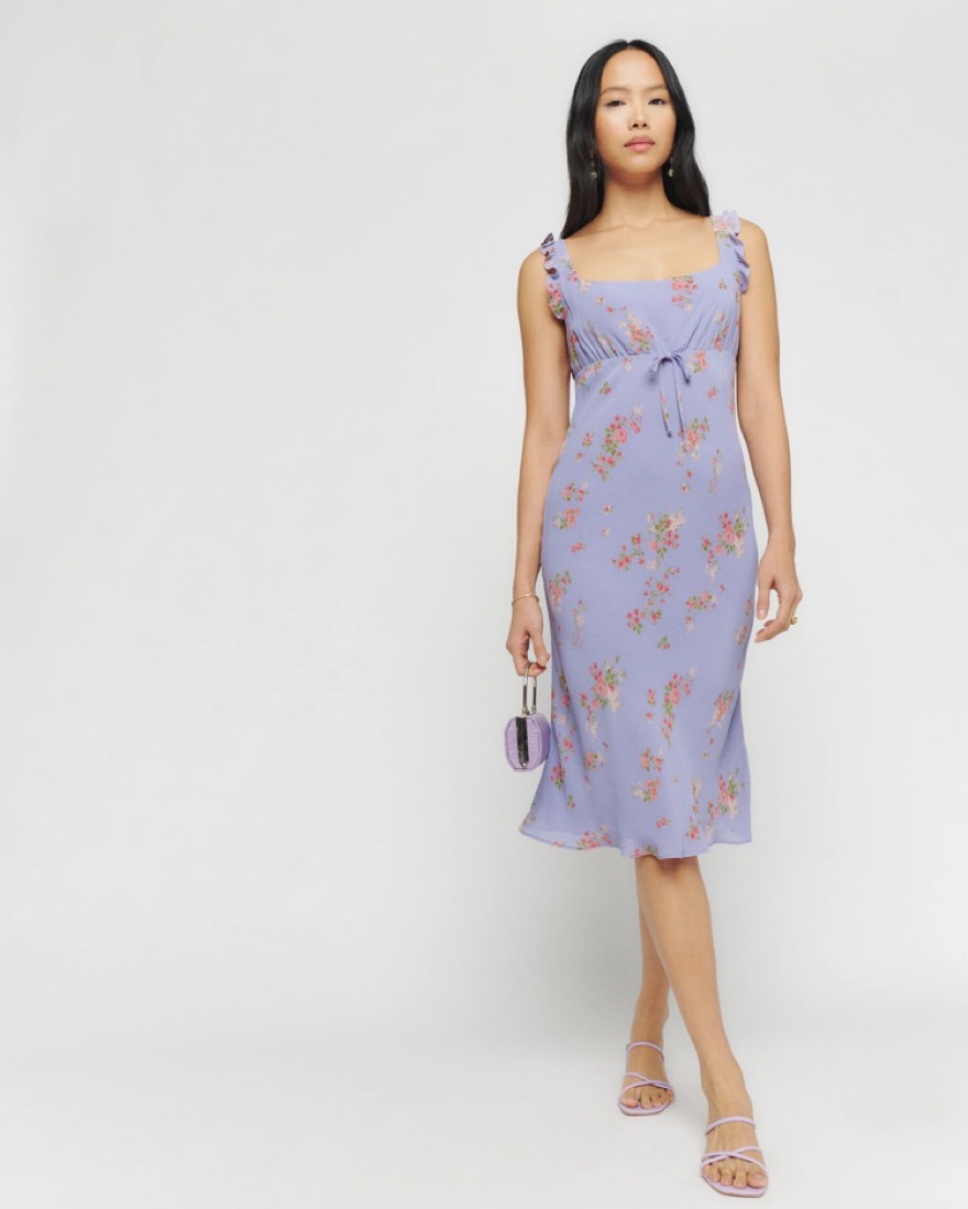 Reformation Midi Purple Dress by Reformation - Pickle