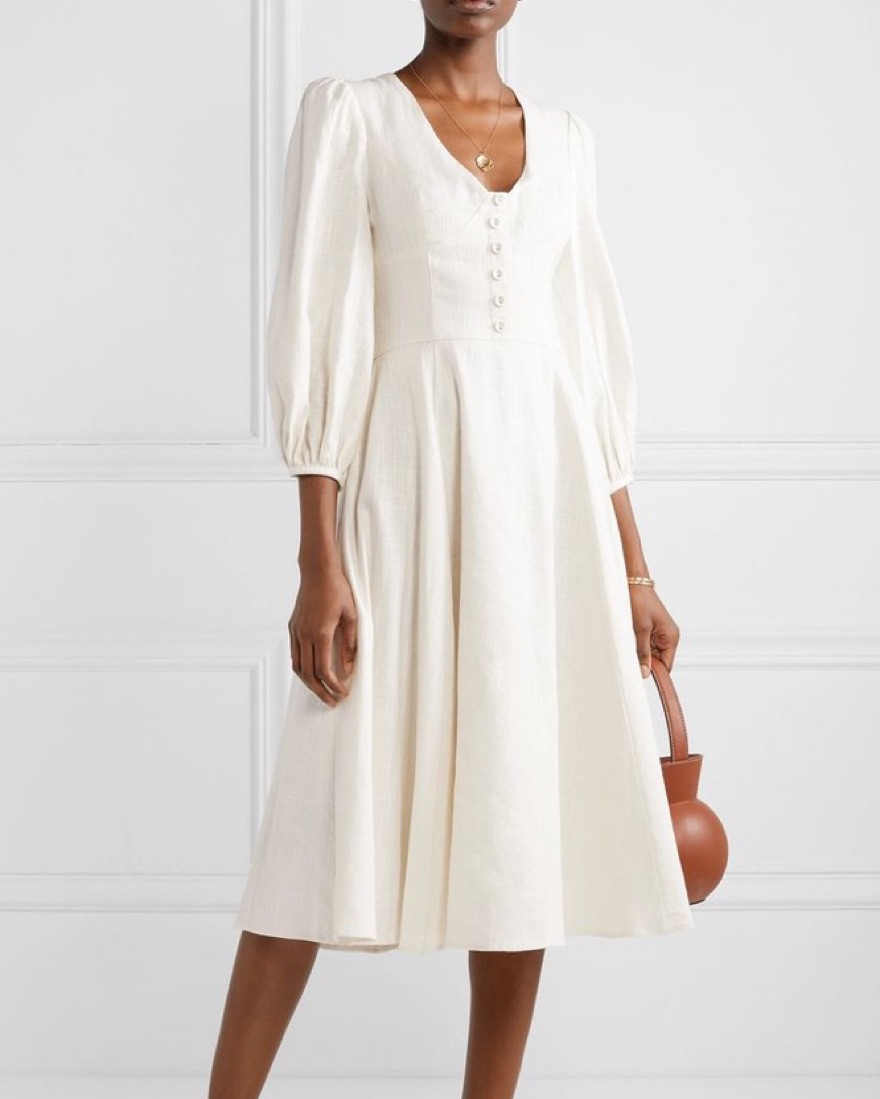 birdie linen dress French Connection Women's Birdie One Shoulder Tie Waist Yellow Dress - Yellow - Size 6