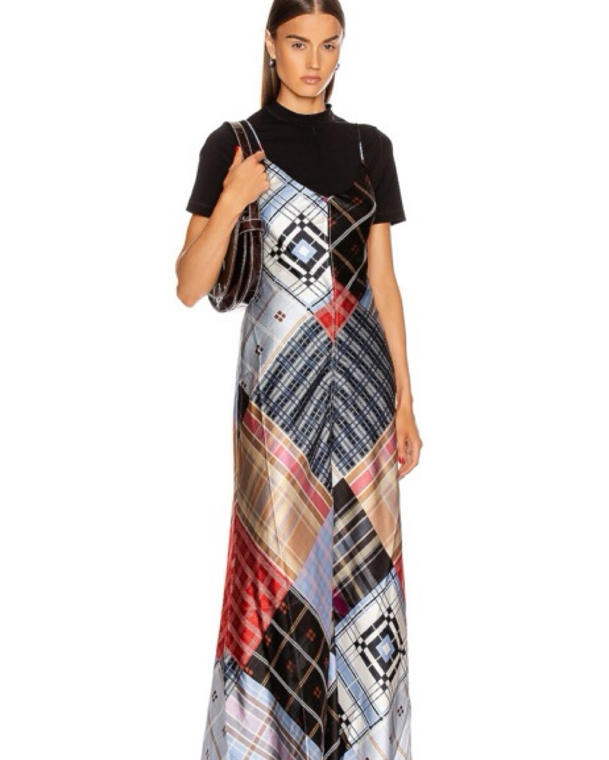 hotfix maxi dress Hotfix Diamante Mesh A-Line Long Sleeve Maxi Dress - Black