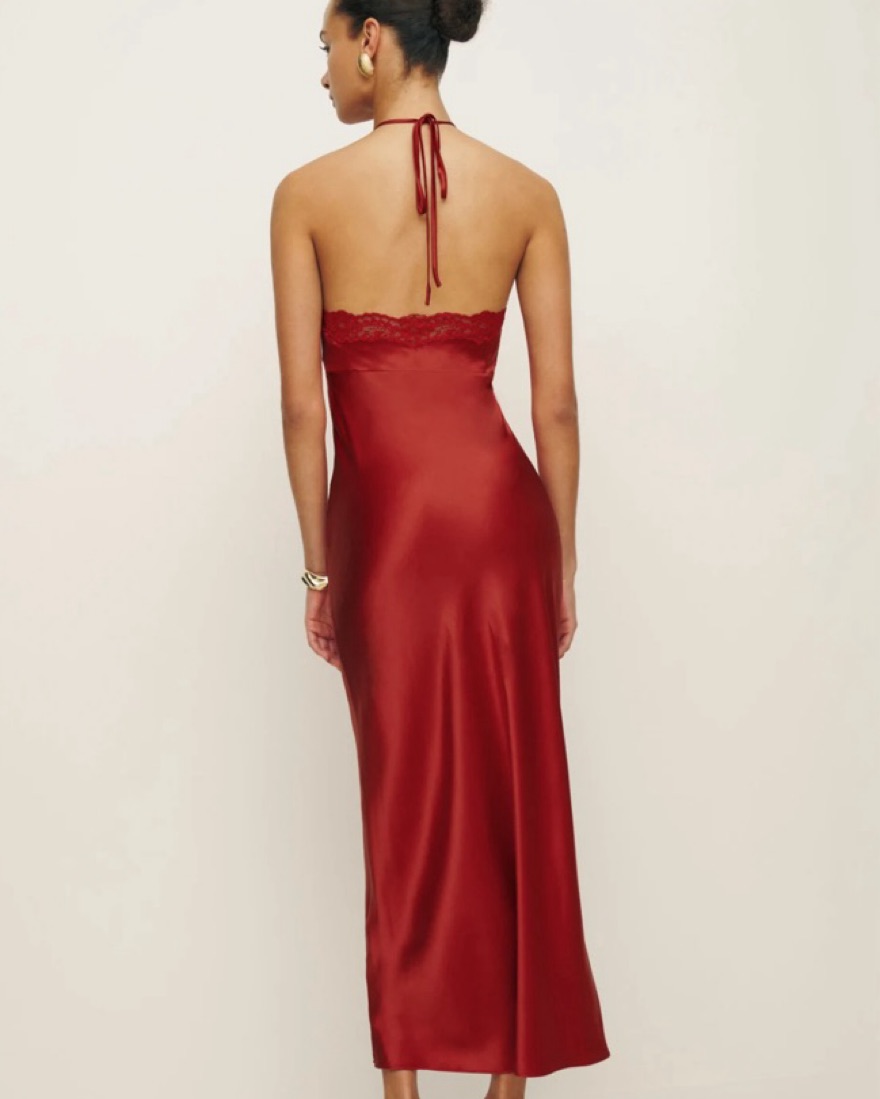 hand painted silk dresses Hand-Painted Satin Maxi Dress